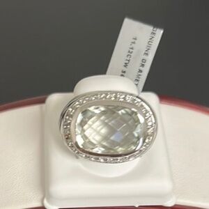 NWT Exquisite Green Amethyst Cocktail Ring; SIZE 6